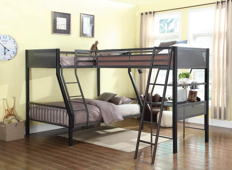 Meyers Traditional Grey Twin-over-Full Bunk Bed