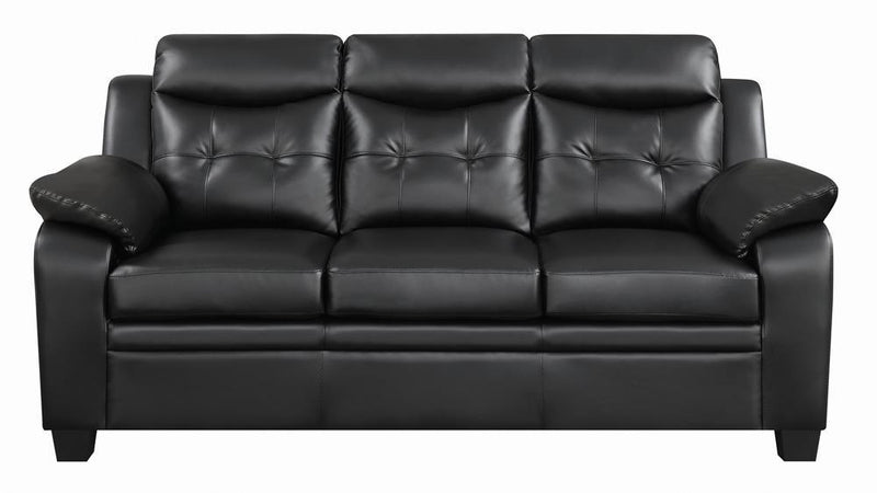 Finley Casual Black Padded Sofa
