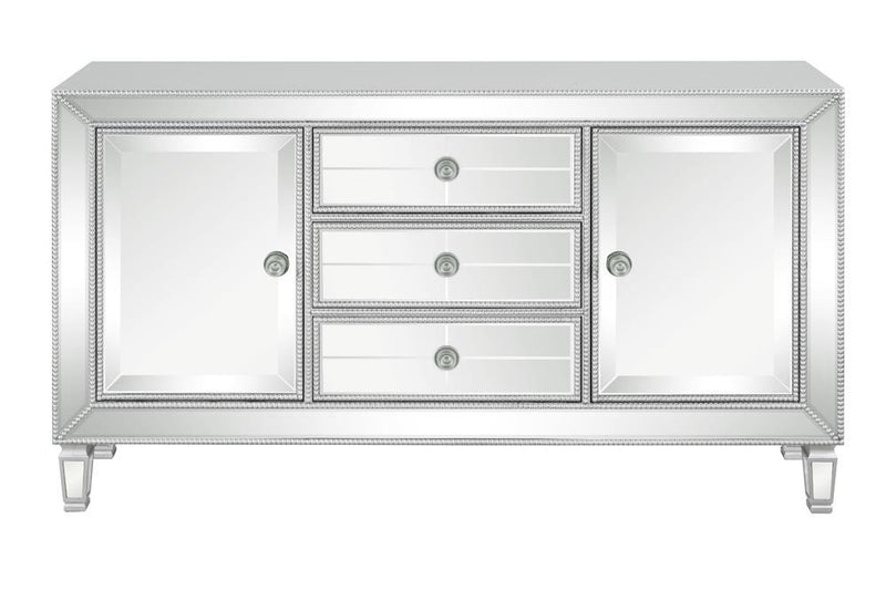 Metallic Platinum Accent Cabinet