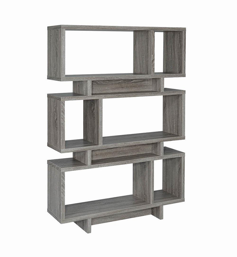 G800554 Contemporary Weathered Grey Bookcase